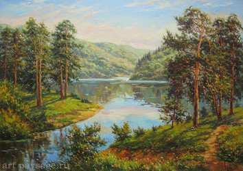 Пейзаж с соснами