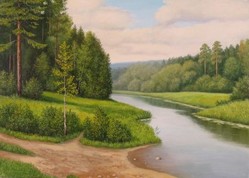 Пейзаж с рекой