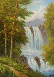 Водопад в горах